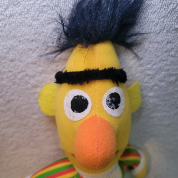 Sesame Street Bert Playskool Plush 12" Stuffed Toy 1985 Vintage - Picture 5 of 6